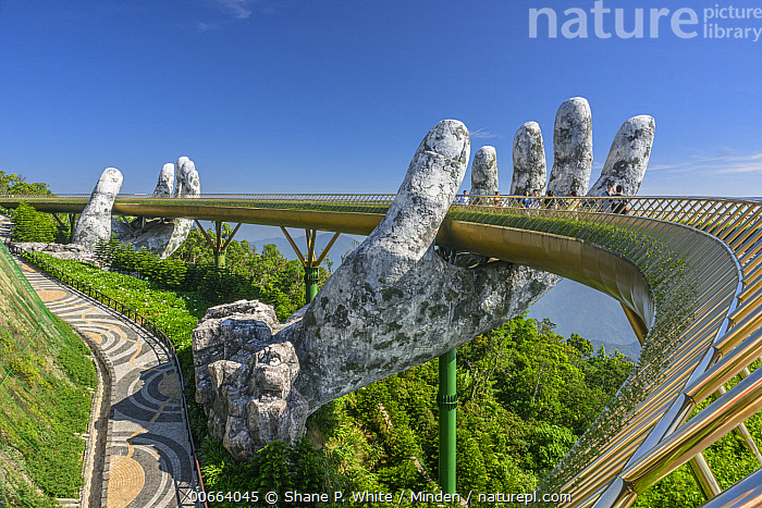 Stock Photo Of Golden Bridge Ba Na Hills Resort Da Nang Vietnam