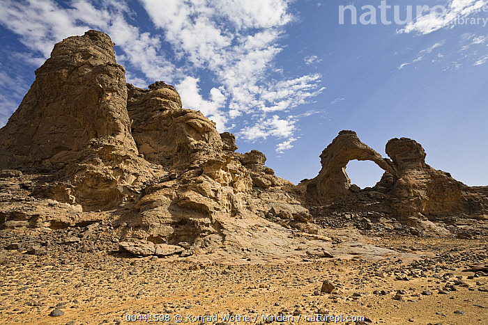 Libya Desert Rocks Stock photo of Rock formations, Tassili of Maridet, Libyan Desert ...
