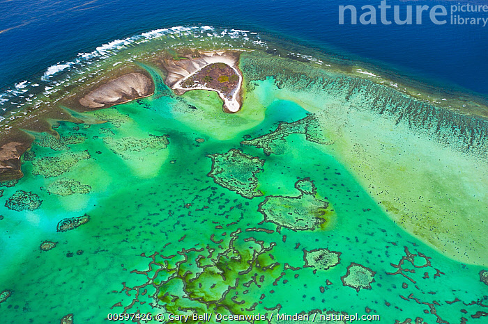 Stock photo of Tropical island, One Tree Island, Great Barrier Reef ...