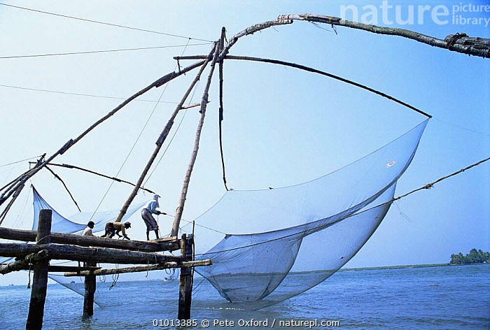Stock photo of Traditional Chinese cantilever fishing nets used along the  coast of…. Available for sale on