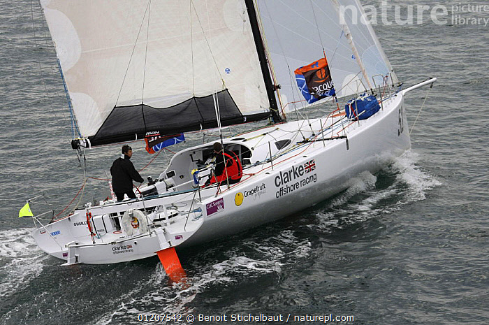 Sloop Class Stock photo of Simon Clarke and David Lindsay on sloop, Class 40 Clarke ...