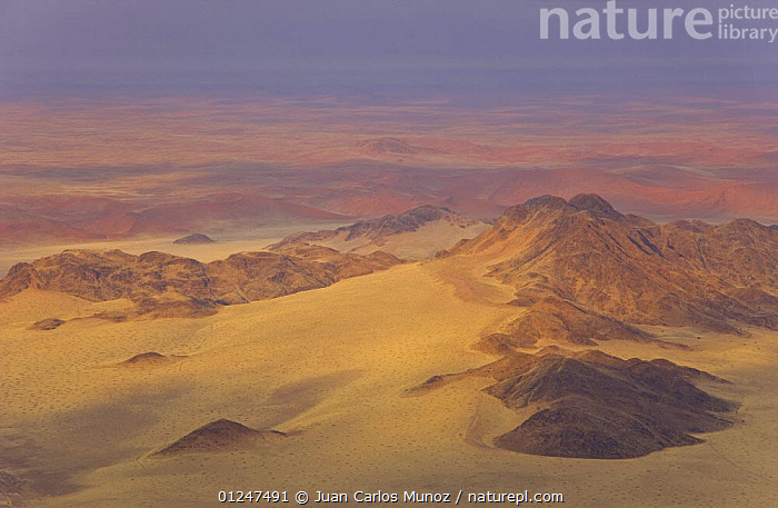 Stock photo of Aerial view of Namib desert from a hot air balloon ...