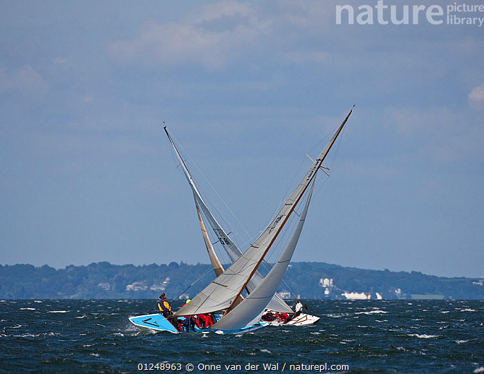 Stock photo of Yachts crossing during the 6 Metre Class World