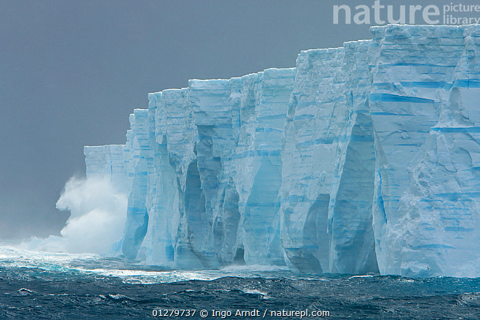 Ice Crashing into popular waves