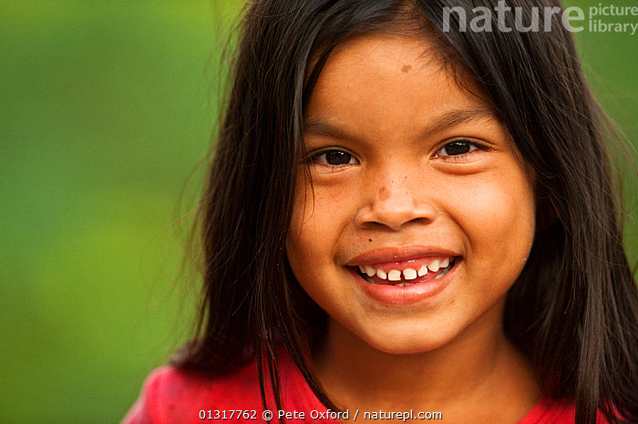 Stock photo of Macushi girl from Fairview Amerindian village, Iwokrama ...