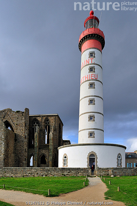 Stock photo of The Pointe Saint Mathieu with its lighthouse and the ...