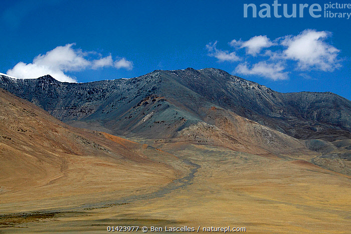 Stock photo of A mineral rich hillside, probably Malachite or copper ...