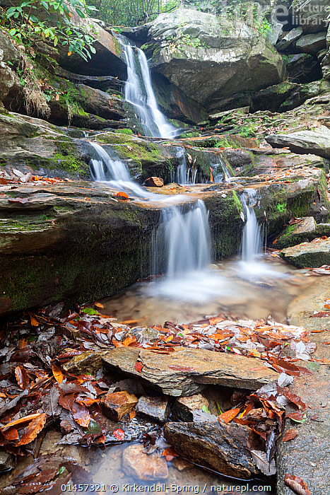 Fall Hidden Rocks Stock photo of Hidden Falls, Hanging Rock State Park. The Falls are ...