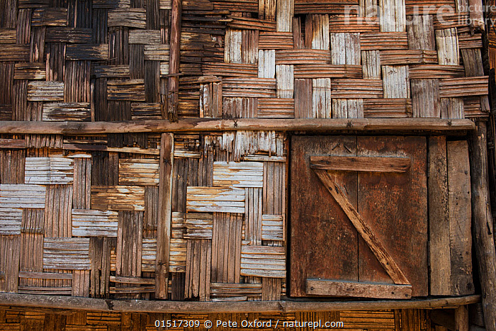 Stock photo of Detail of weaving pattern on bamboo wall, Naga Tribe ...