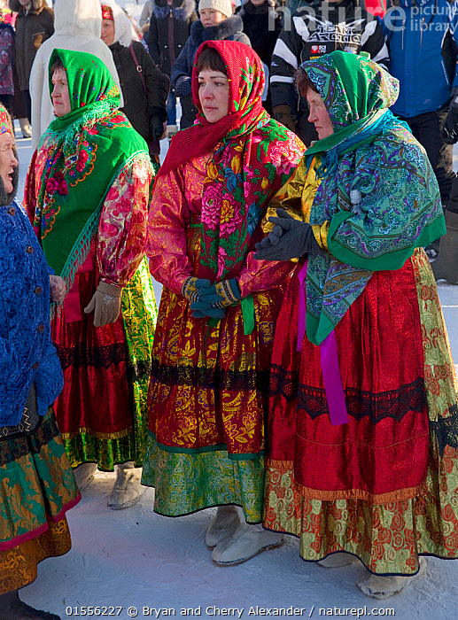 Nenets Patterns Stock photo of Nenets women in traditional costumes at reindeer herders ...