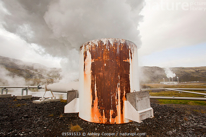 Stock photo of Hellisheidi geothermal power station in Hengill, Iceland ...