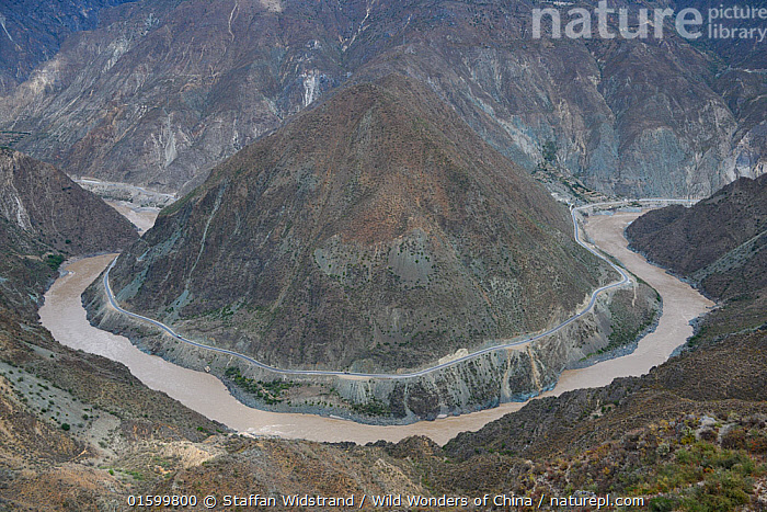 Stock photo of The Great Bend of the Jingsha River (which later becomes ...