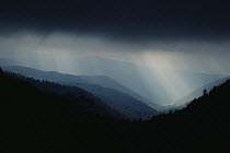 Light breaking through the clouds, Great Smoky Mountains National Park, North Carolina