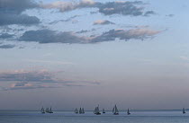 Sail boats on Lake Superior, Michigan