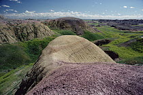 Eroded sedimentary hills, Badlands National Park, South Dakota