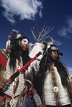 Sioux Indians in traditional dress, South Dakota