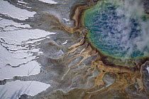 Aerial view of Grand Prismatic Pool, Yellowstone National Park, Wyoming