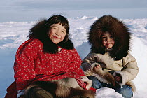 Two Eskimo children, Alaska