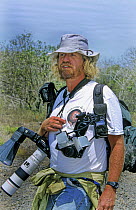 Mark Moffett, photographer, self portrait in Galapagos Islands, Ecuador