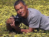 Portrait of Mitsuaki Iwago, taken in South Africa