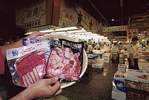 Dwarf Minke Whale (Balaenoptera acutorostrata) meat, Tsukiji Market, Japan