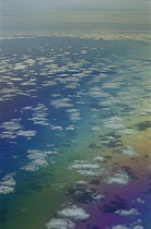 Aerial view of ocean and clouds, Great Barrier Reef, Australia