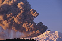 Mt Ruapehu eruption 1996, highest volcano on North Island, Hakone, Tongariro National Park, New Zealand