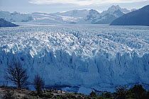 Perito Moreno Glacier, tourist overlook at base of glacier, Los Glaciares National Park, Patagonia, Argentina