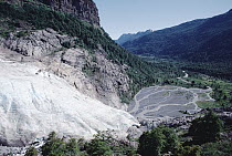 Glacier and alluvial fan, Nahuel Huapi National Park, Tronador, Patagonia, Argentina