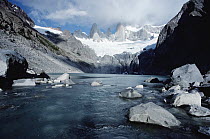 Granite spires buffeted by storm clouds, Fitzroy Massif, Los Glaciares National Park, Argentina