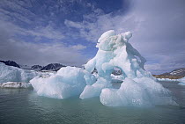 Summer icebergs, Spitsbergen Island, Svalbard Archipelago, Norwegian Arctic