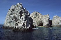 Granite outcrop marking tip of peninsula, Cabo San Lucas, Baja California, Mexico