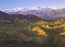 Looking at Panamint Range over the Furnace Creek playa from Zabriskie Point, Death Valley National Park, California