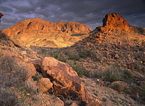 Stormy skies over the Chisos Mountains, Big Bend National Park, Texas