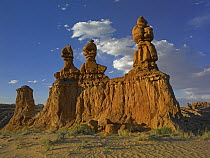 Eroded sandstone, The Three Judges, Goblin Valley State Park, Utah