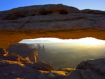 Mesa Arch at sunset from the Mesa Arch Trail, Canyonlands National Park, Utah
