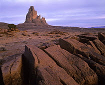 Agathla Peak, the basalt core of an extinct volcano, Monument Valley, Arizona