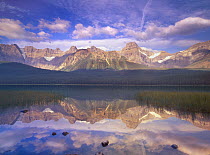 Mount Chephren reflected in Waterfowl Lake, Banff National Park, Alberta, Canada