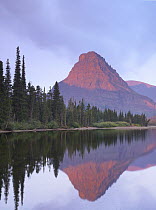 Mount Sinopah reflected in Two Medicine Lake, Glacier National Park, Montana