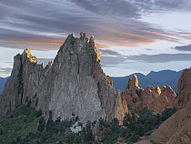 Gray Rock and South Gateway Rock, conglomerate sandstone formations, Garden of the Gods, Colorado Springs, Colorado