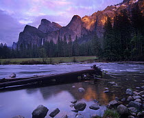Bridalveil Fall and the Merced River in Yosemite Valley, Yosemite National Park, California