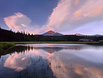 Clouds reflected in Sparks Lake, Oregon