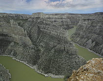 Bighorn Lake, 71-mile long man-made body of water, Bighorn Canyon National Recreation Area, Wyoming