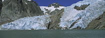 Northwestern Glacier spills out of the Harding Ice field into the ocean, Kenai Fjords National Park, Alaska
