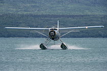 Seaplane taking off from the water, Katmai National Park, Alaska