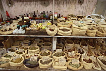Herbs, plants, and forest products for sale in open market, Iquitos, Peru
