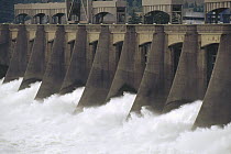Effluence from Bonneville Dam, Columbia River, Oregon
