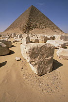 Sandstone blocks of White Pyramid of King Snefru at Dakshur, Egypt