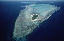 Aerial view of Heron Island, Great Barrier Reef Marine Park, Queensland, Australia