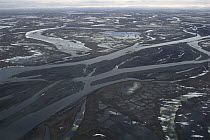 Braided river channels and gravel bars of the Canning River, 1002 Area, Arctic National Wildlife Refuge, Alaska